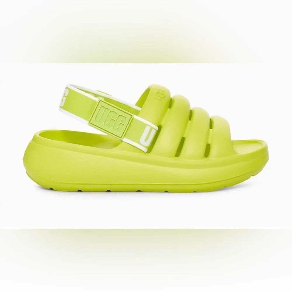 UGG Kids Sport Yeah Slide Sz 1 Neon Lime